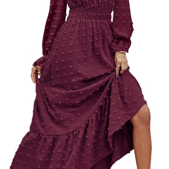 Burgundy Midi Dress - Picture 8 of 8